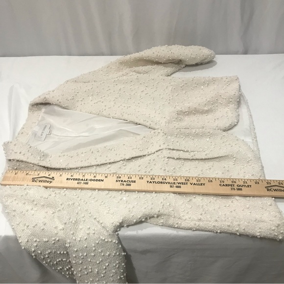 Erin London Texturized Glimmering Ivory Jacket Size XL - Picture 4 of 9